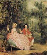 Thomas Gainsborough Lady and Gentleman in a Landscape oil painting artist